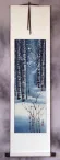 Birch Forest Winter Cranes Wall Scroll