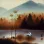 Crisp Autumn Landscape Painting