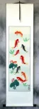 Koi Fish & Lotus Flower - Chinese Wall Scroll