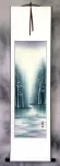 Chinese Cranes in Winter Wall Scroll