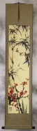 Chinese Bamboo and Plum Blossom Wall Scroll