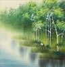 Cranes - Spring / Summer Landscape Painting