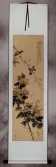 Birds and Chrysanthemum Flowers Wall Scroll