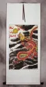 Chinese Red Dragon - Silk Wall Scroll