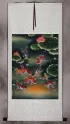 Gold Fish & Flowers - Asian Wall Scroll