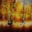 Autumn in Birch Forest - Asian Cranes Landscape Painting