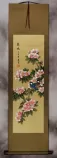Hints of Spring - Birds & Peach Blossoms Wall Scroll