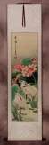 Fragrant Dew of the Lotus Pond - Asian Egrets Wall Scroll