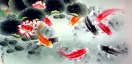 Koi Fish and Lotus Flower - Chinese Painting