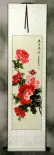 Deep Red and Pink Peony Flower Wall Scroll