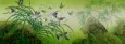 Huge Flower and Butterfly Painting