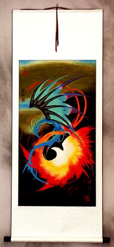 Dragon and Phoenix Wall Scroll