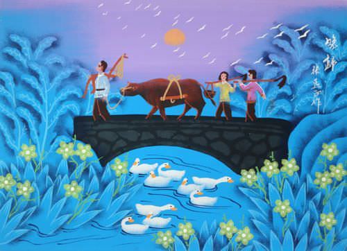 Coming Home - Chinese Folk Art Painting