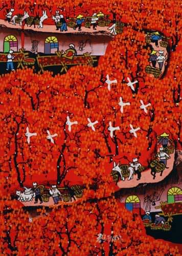 Jujube Village - Southern Chinese Folk Art Painting