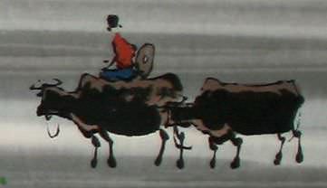 Chinese Landscape Artwork Close Up View